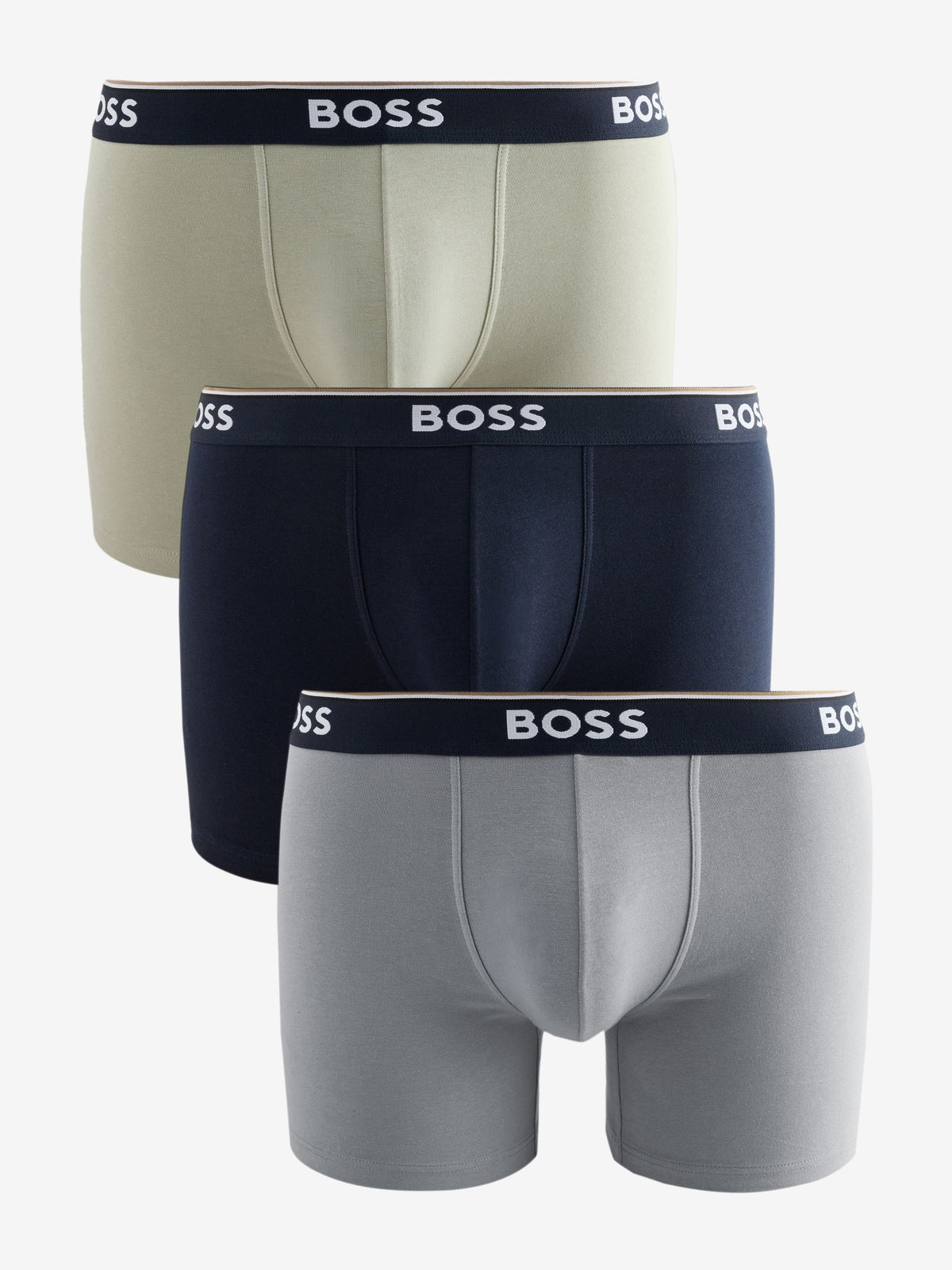 Dsiney Kidz - BOSS Grey/Blue/Natural Power Logo Hipster Boxers 3 Pack image 1