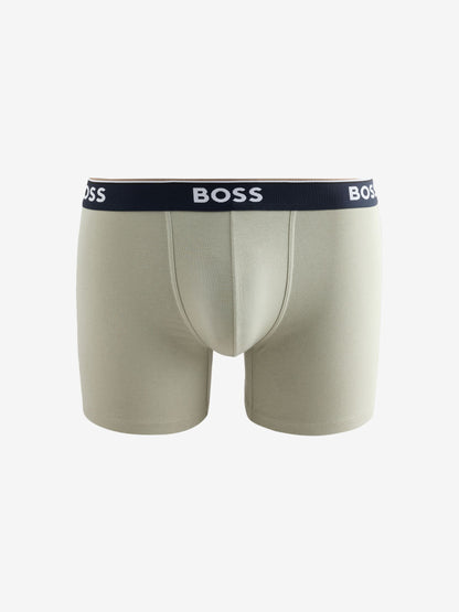 Dsiney Kidz - BOSS Grey/Blue/Natural Power Logo Hipster Boxers 3 Pack image 2