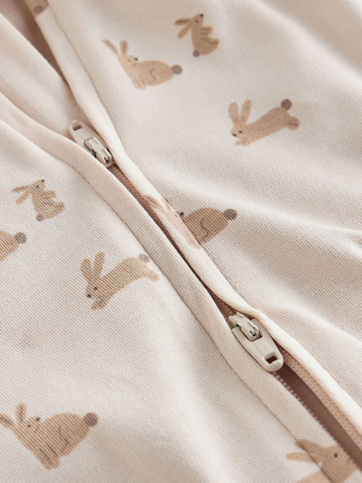 Neutral Bunny Two Way Zip Baby Sleepsuits 3 Pack (0-2yrs) - image 8
