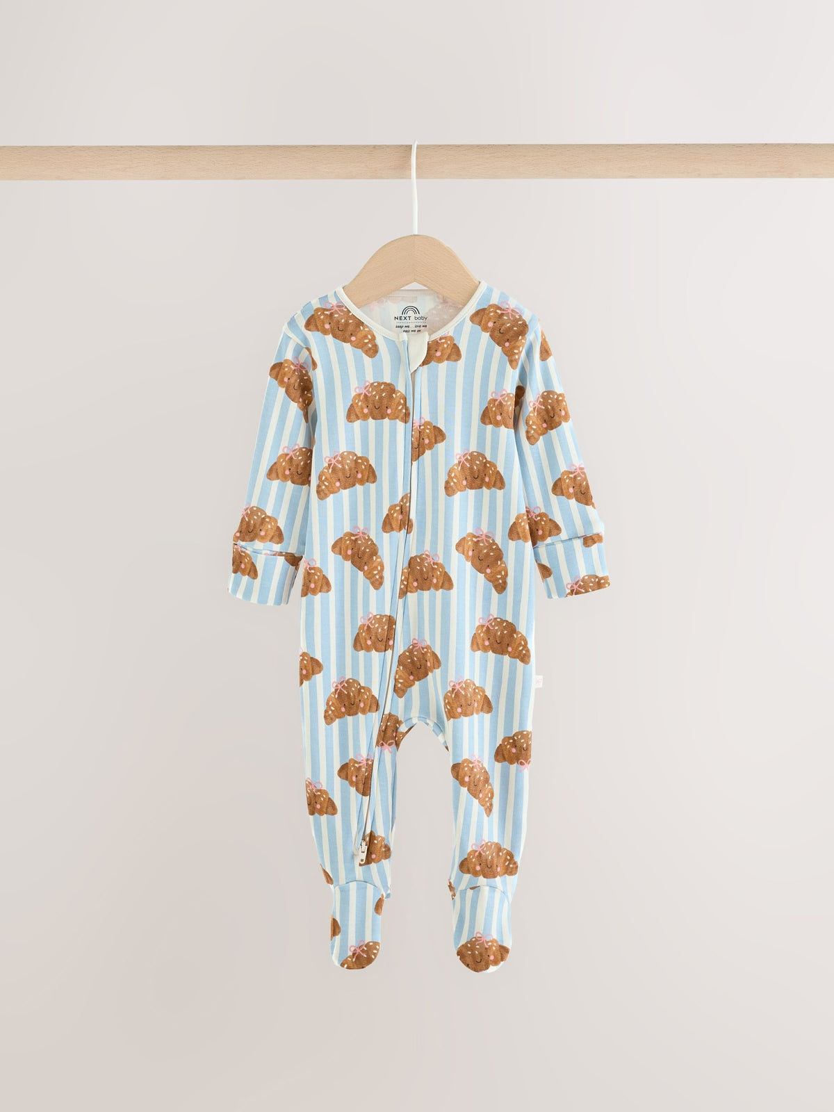 Blue Brunch Two Way Zip Baby Sleepsuits 3 Pack (0mths-3yrs) - image 3