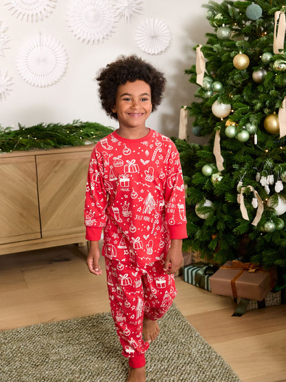 Red All Over Print Christmas Matching Family Pyjamas (9mths-16yrs) - image 2