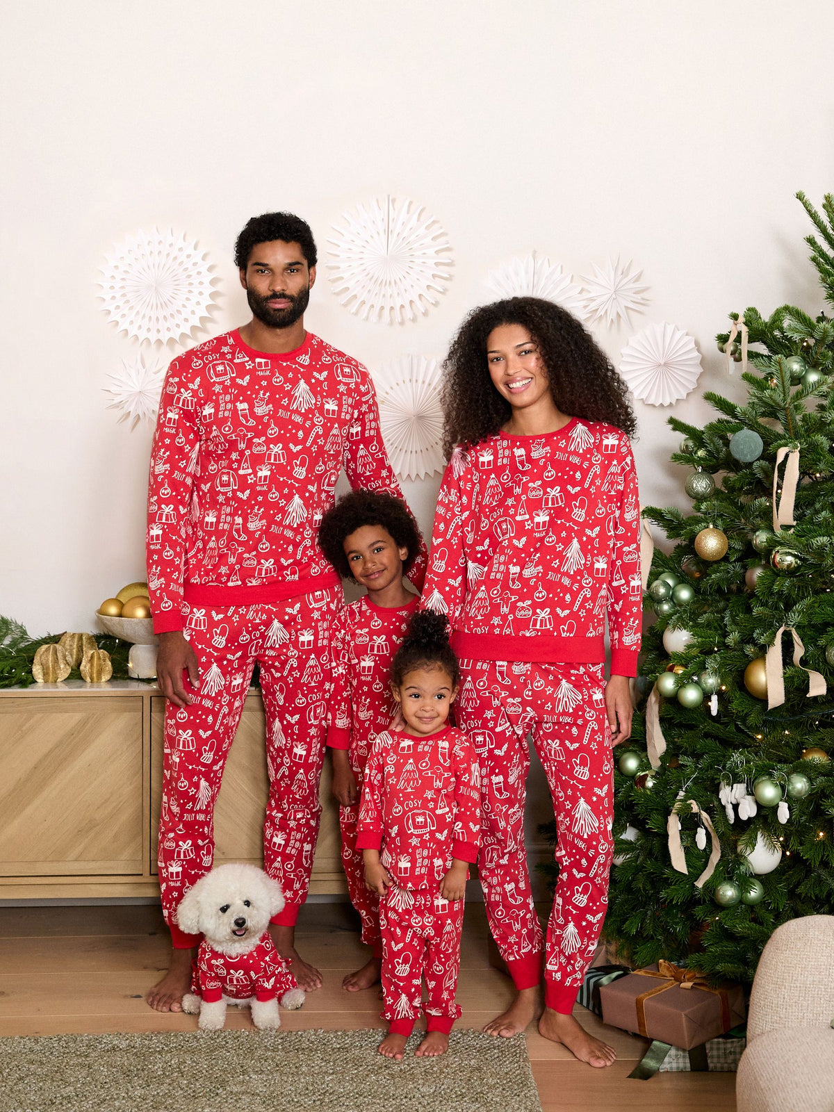 Red All Over Print Christmas Matching Family Pyjamas (9mths-16yrs) - image 5