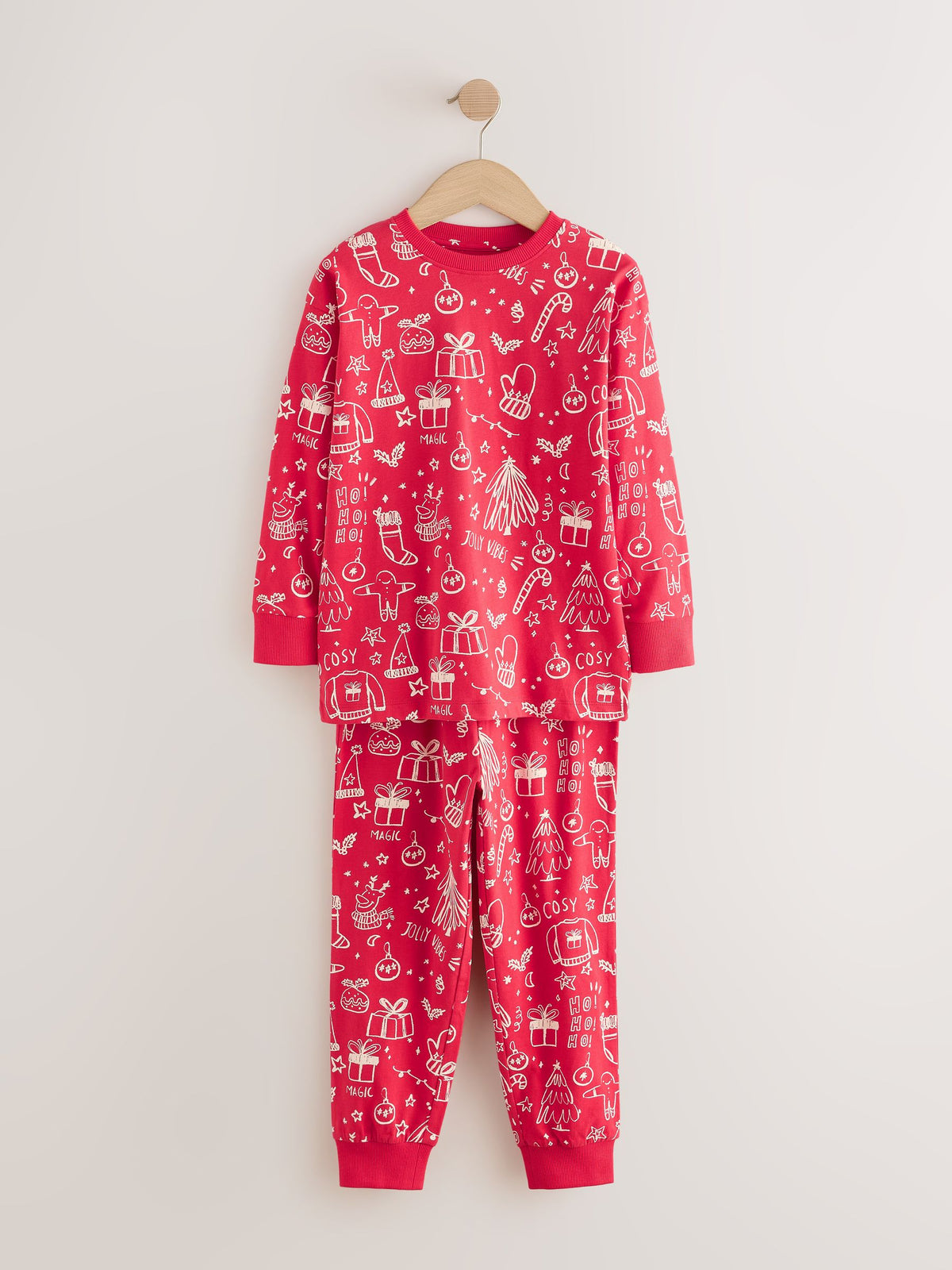 Red All Over Print Christmas Matching Family Pyjamas (9mths-16yrs) - image 6