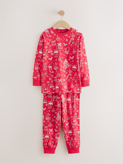 Red All Over Print Christmas Matching Family Pyjamas (9mths-16yrs) - image 6