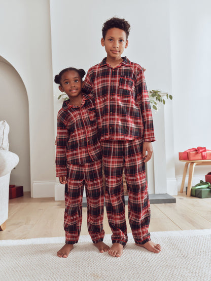 Red/Navy Check Christmas Matching Family Pyjamas (9mths-16yrs) - image 1