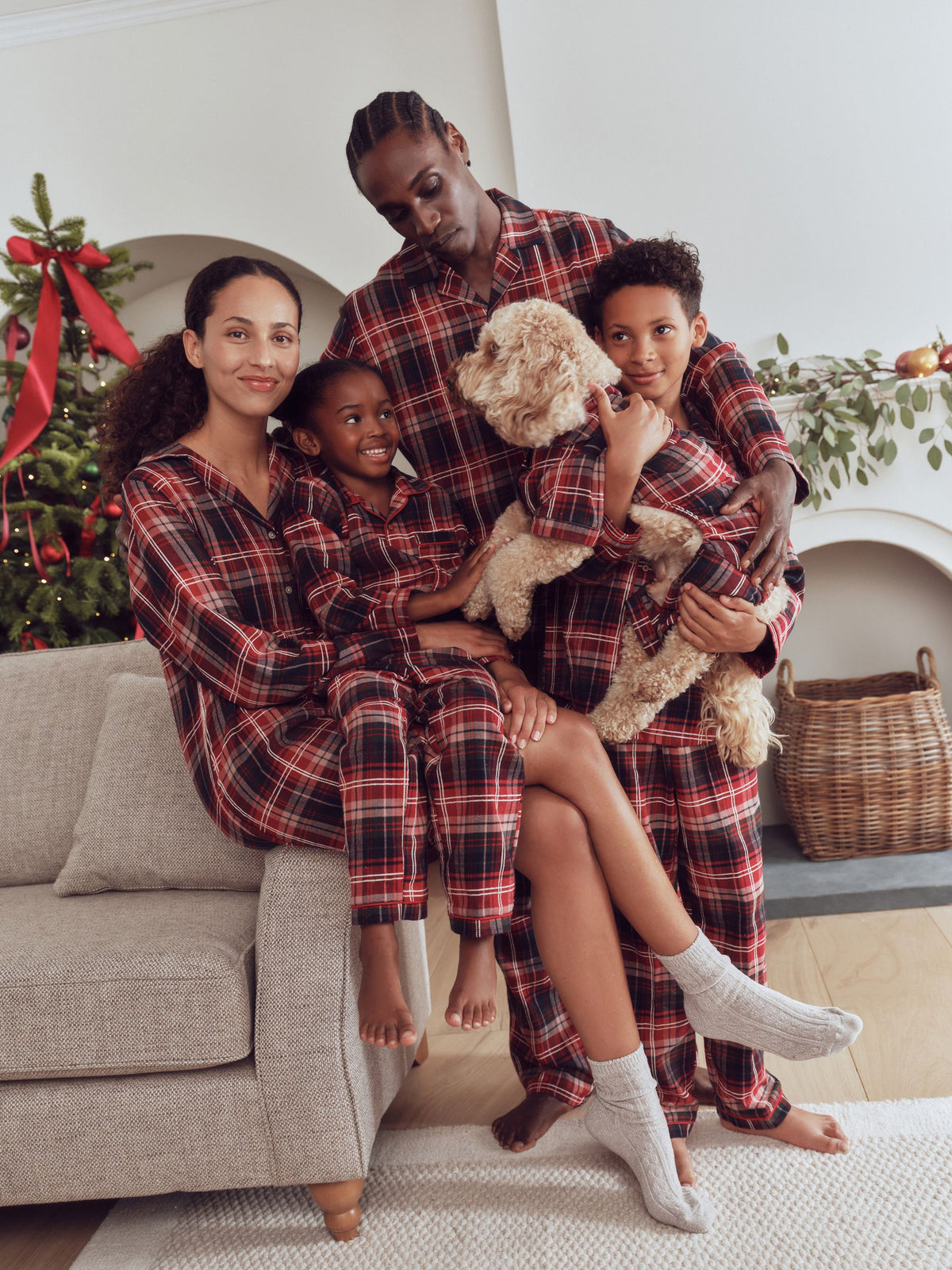 Red/Navy Check Christmas Matching Family Pyjamas (9mths-16yrs) - image 2