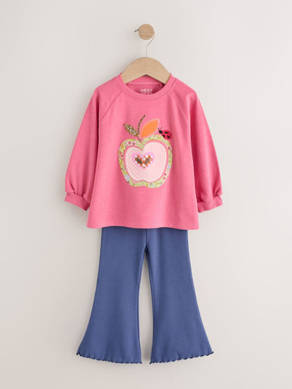 Dsiney Kidz - Pink Apple Long Sleeve Top and Leggings Set (3mths-7yrs) image 5