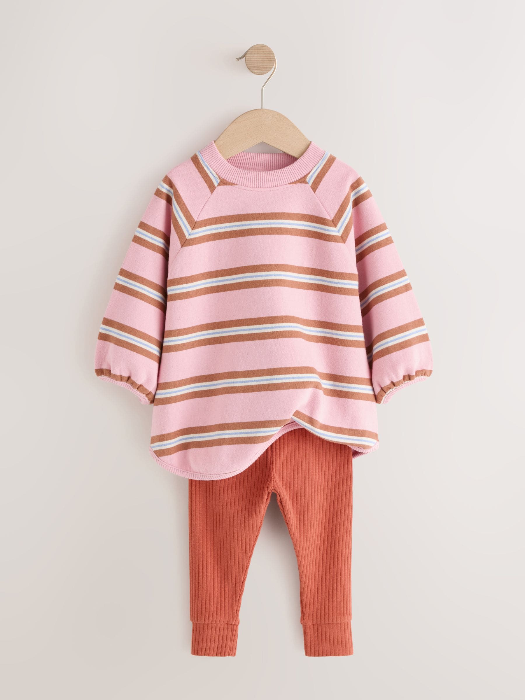 Dsiney Kidz - Pink/Cream Stripe Sweatshirt and Leggings Set (3mths-7yrs) image 6