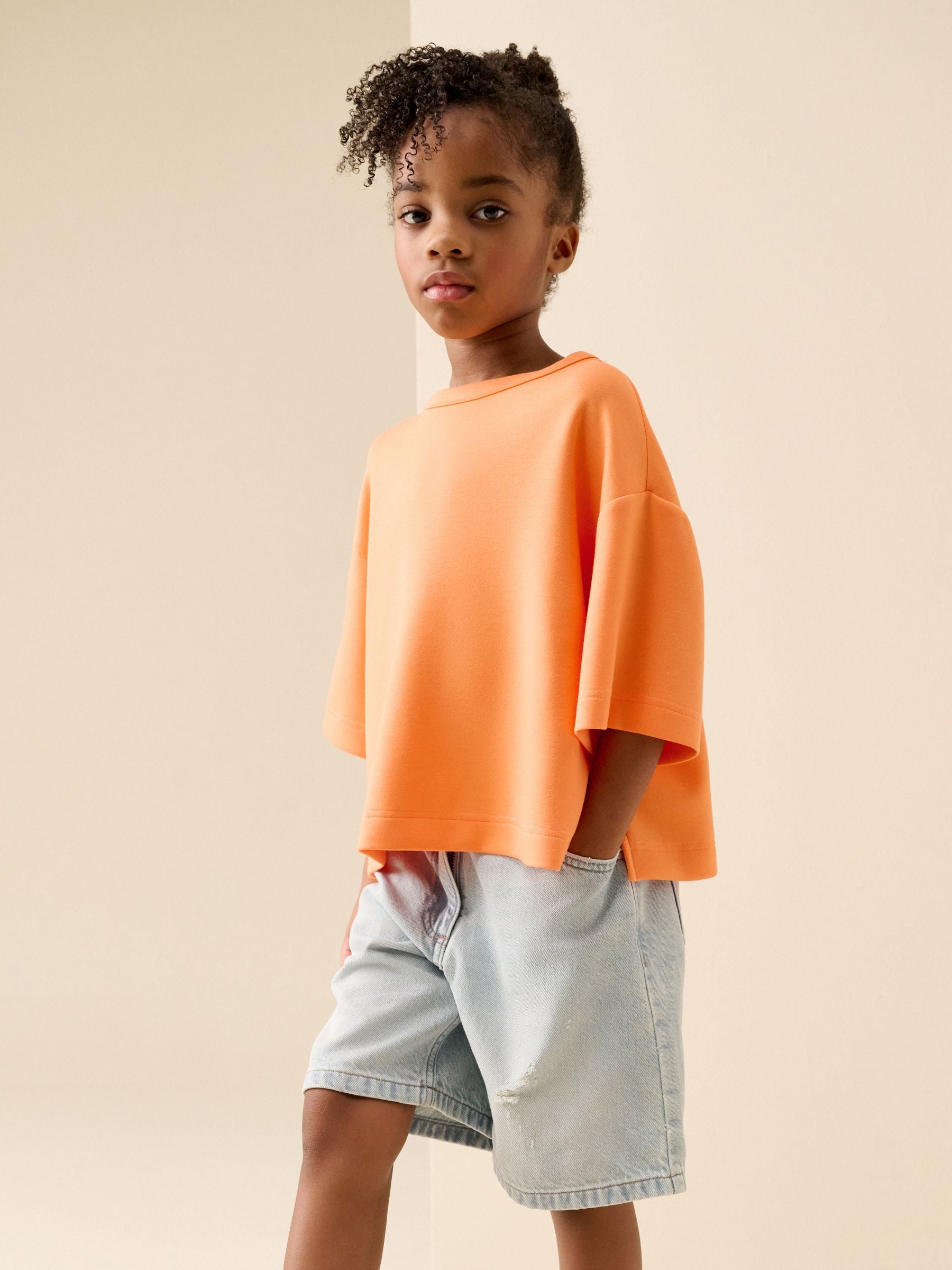 Dsiney Kidz - Orange Supersoft Oversized Boxy T-Shirt (3-16yrs) image 2