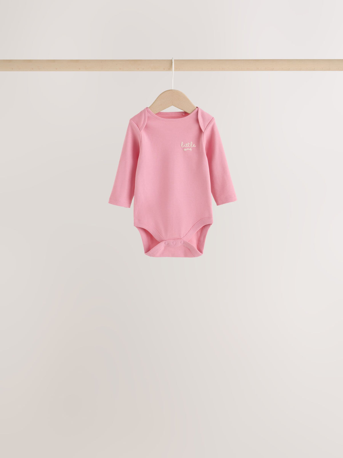 Ecru/Pink Cloud Long Sleeve Baby Bodysuits 5 Pack - image 7