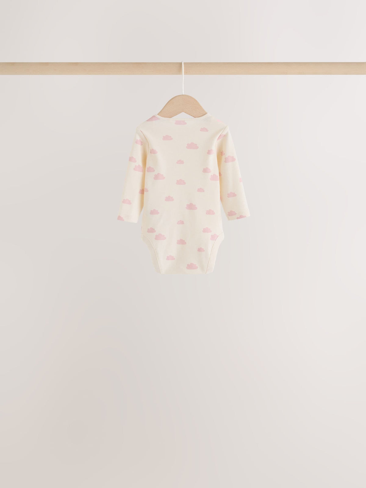Ecru/Pink Cloud Long Sleeve Baby Bodysuits 5 Pack - image 8