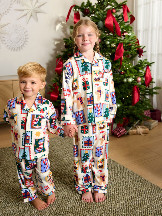 Ecru All Over Print Christmas Matching Family Pyjamas (9mths-16yrs) - image 1