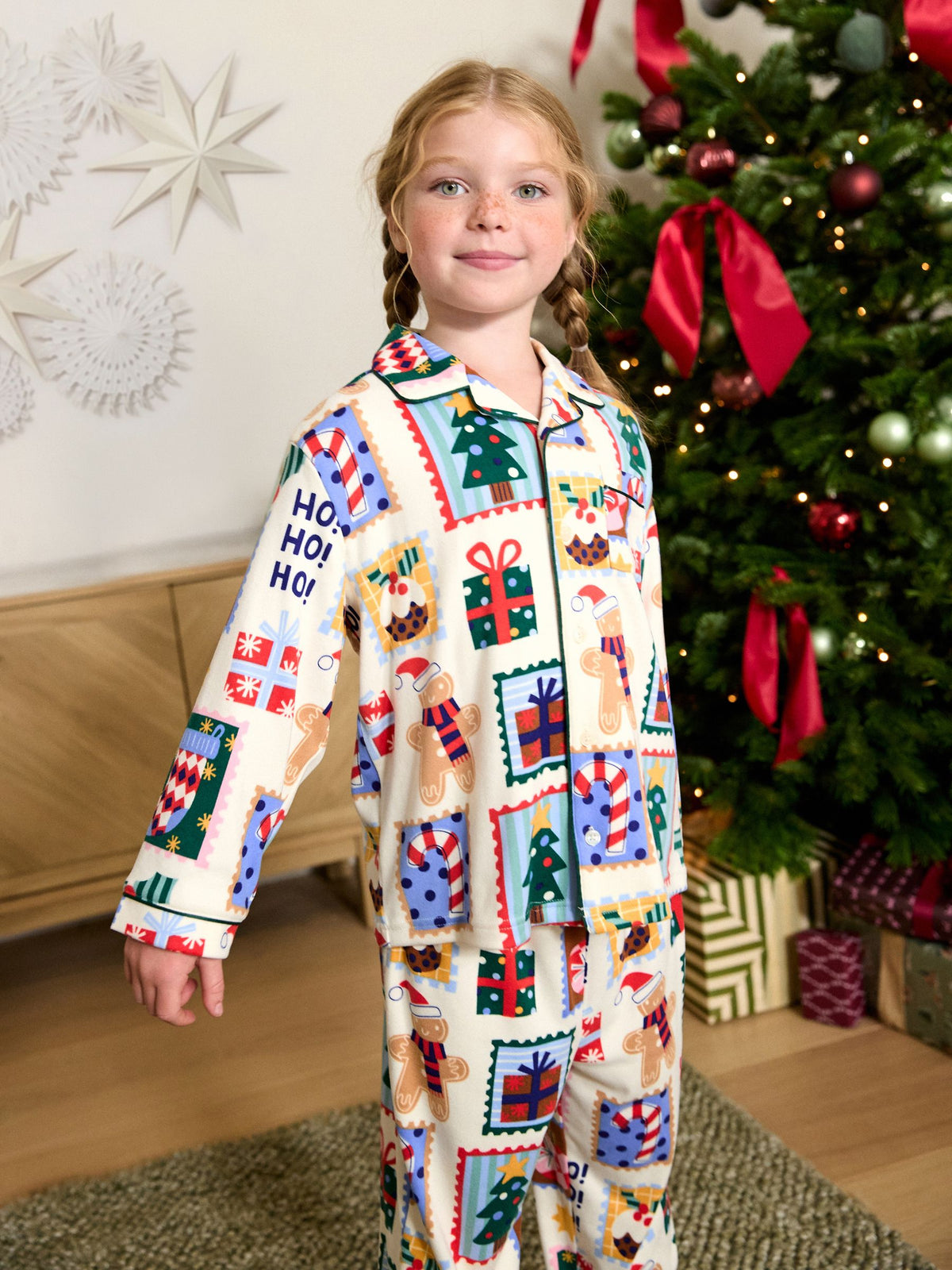 Ecru All Over Print Christmas Matching Family Pyjamas (9mths-16yrs) - image 3