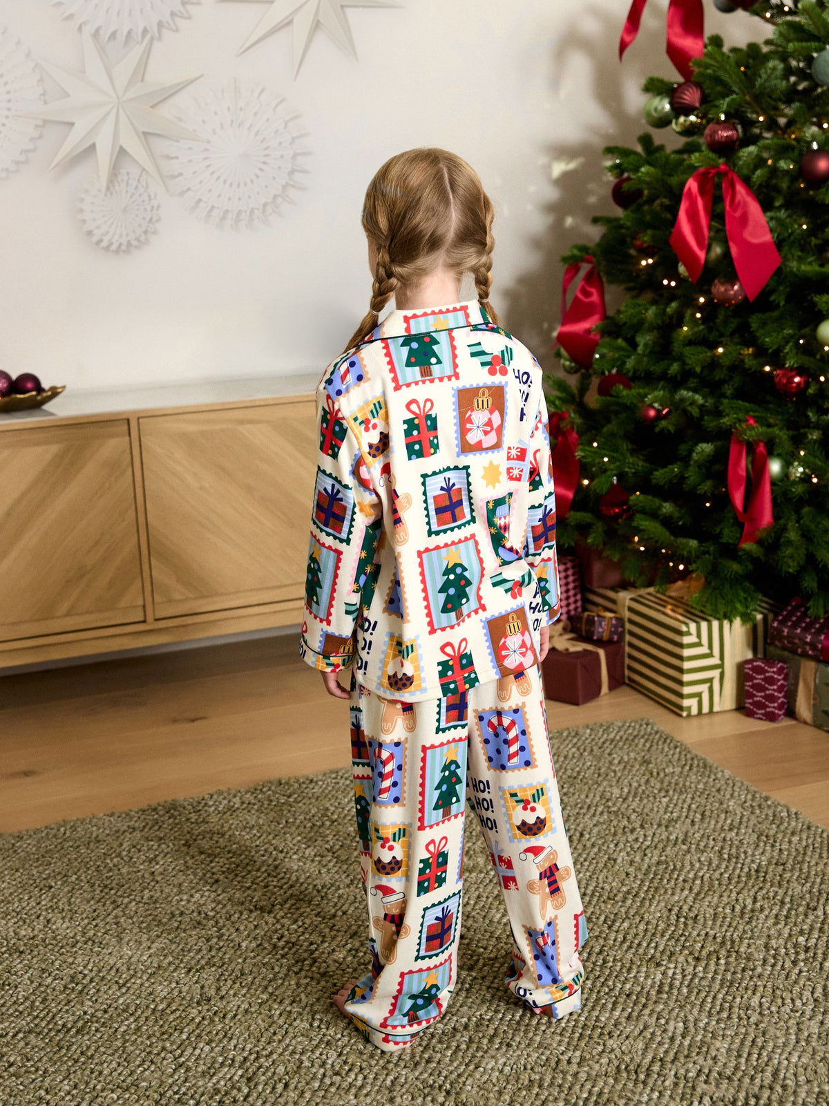 Ecru All Over Print Christmas Matching Family Pyjamas (9mths-16yrs) - image 5