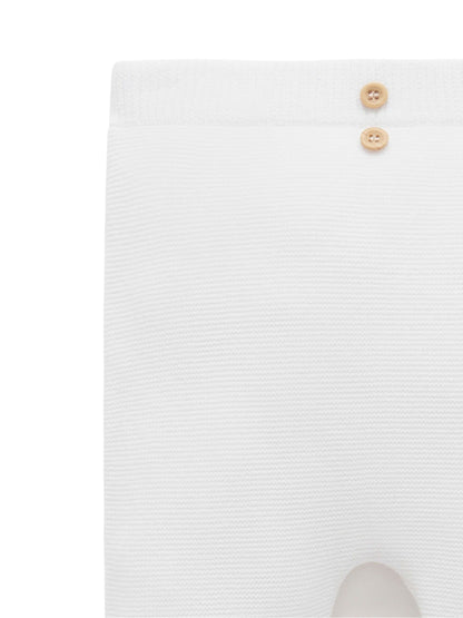 Purebaby White Textured Leggings image 2