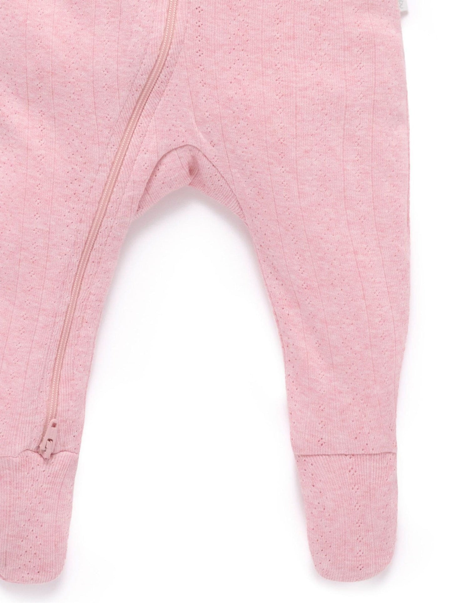 Purebaby Pink Pointelle Sleepsuit & Hat image 4
