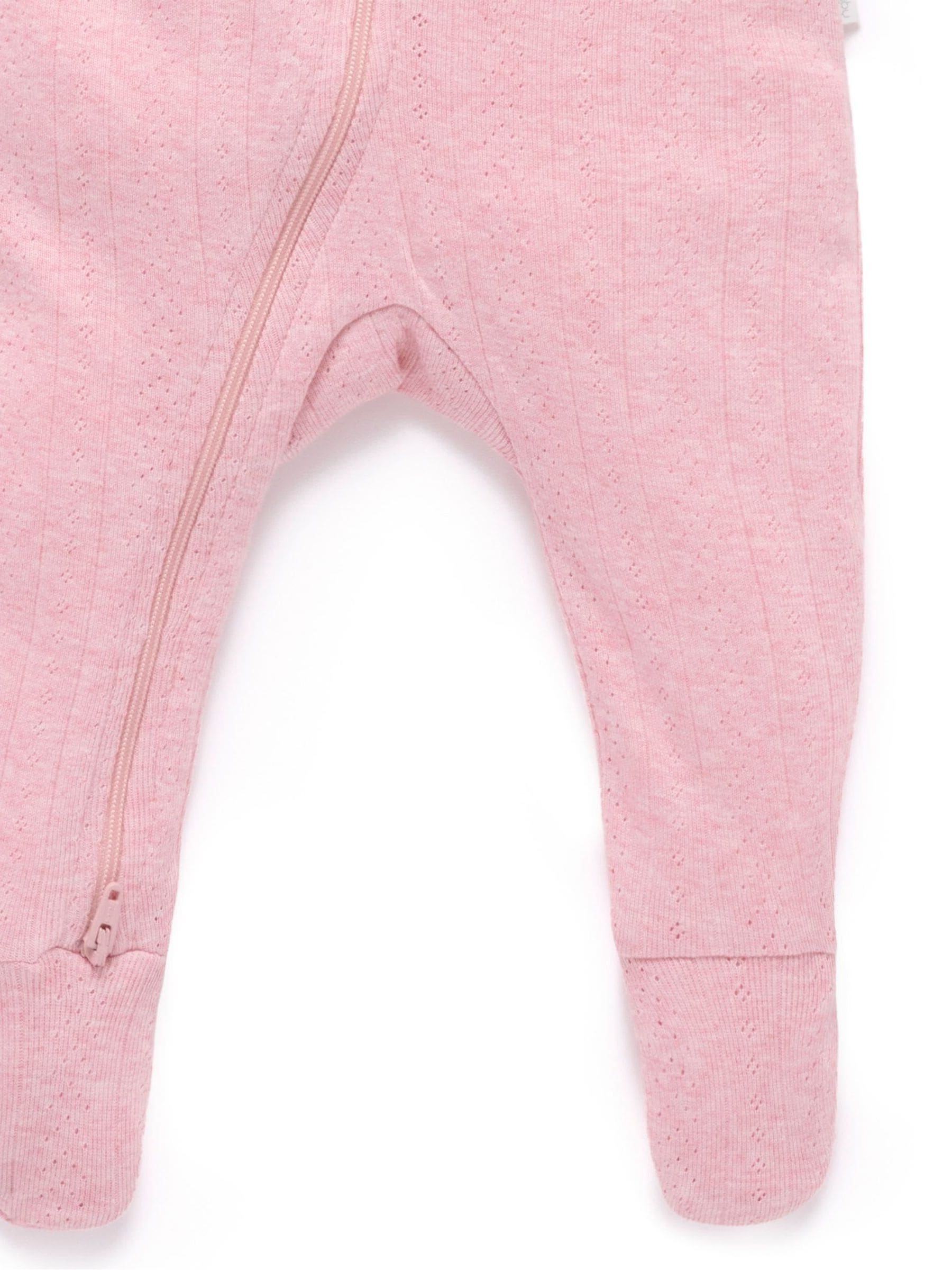 Purebaby Pink Pointelle Sleepsuit & Hat image 4