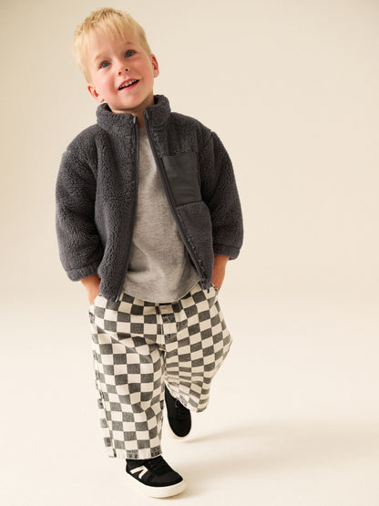 Dsiney Kidz - Charcoal Grey Zip Thru Fleece (3mths-7yrs) image 2