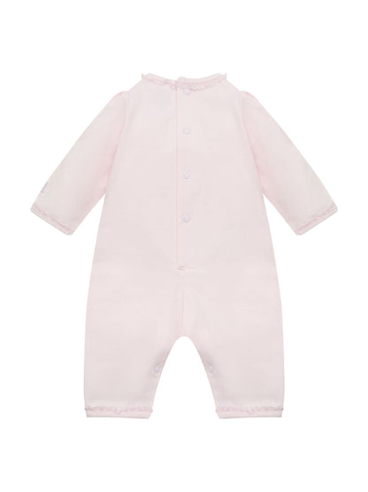 Emile Et Rose Pink Lily All-In-One With Embroidered Hearts Lace Trim & Hairband image 4