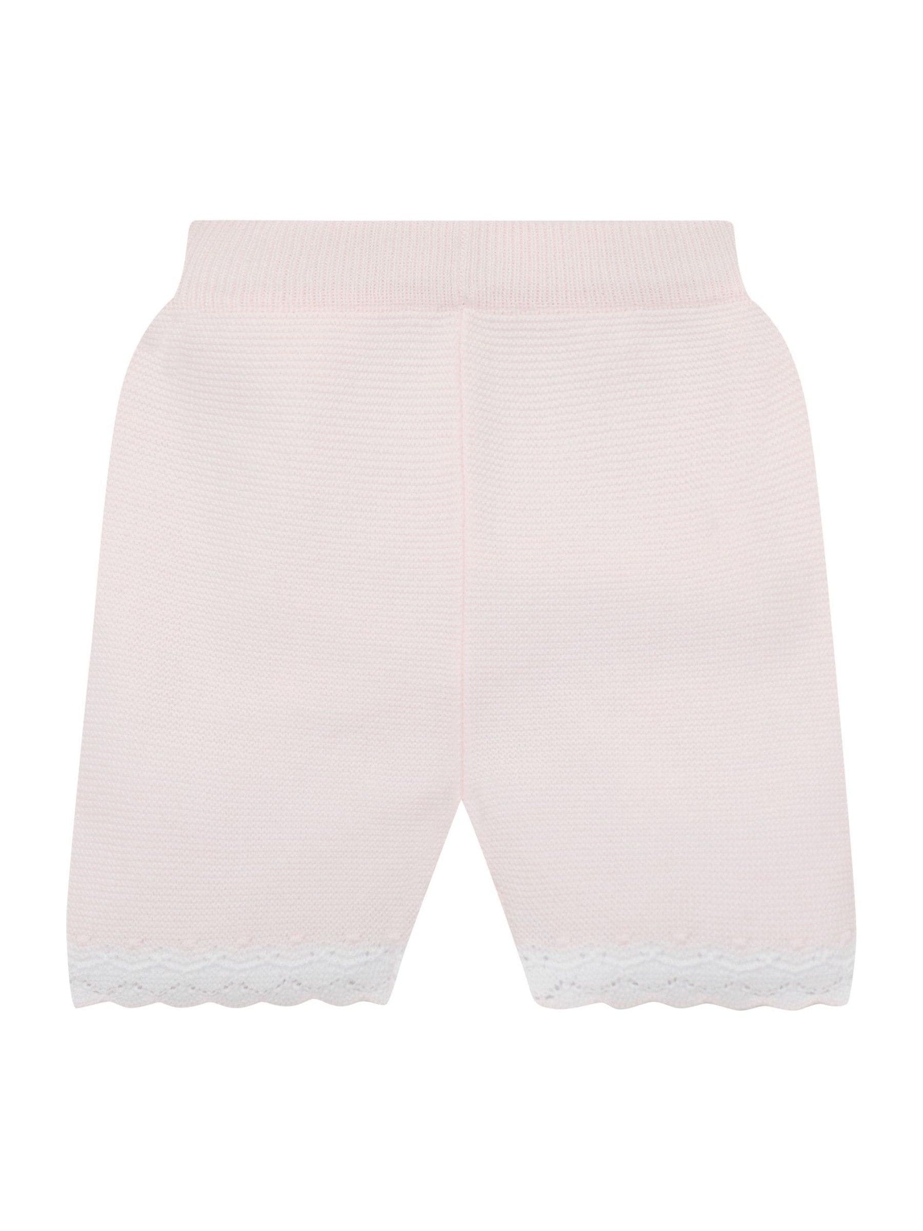 Emile Et Rose Pink Laura - Knitted Crocheted Hems & Embroidered Collar Top & Shorts Set 2 Piece image 5