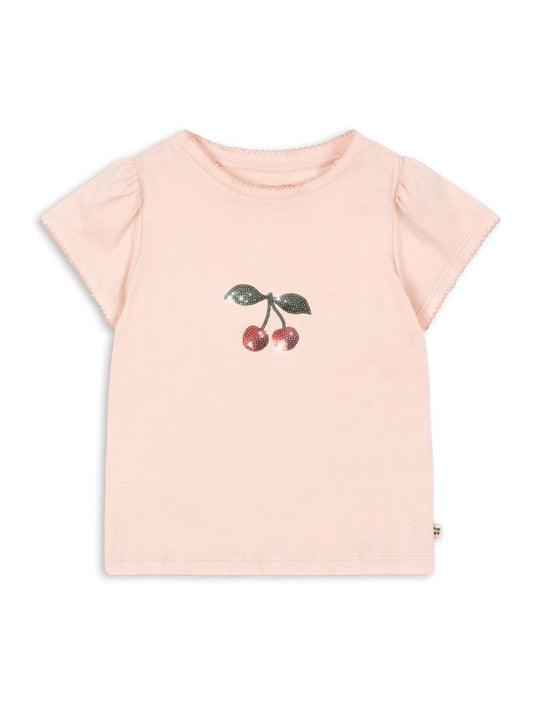 Konges Sløjd Pink Famo Cherry Graphic Puff Sleeve T-Shirt image 1