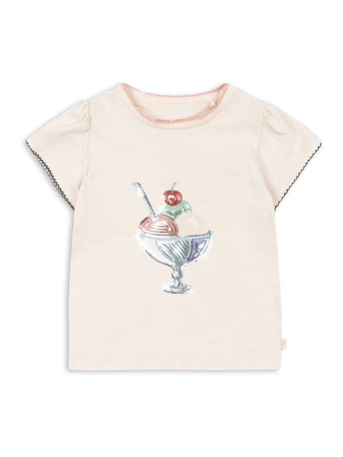 Konges Sløjd Cream Famo Ice Cream Graphic Puff Sleeve T-Shirt image 1