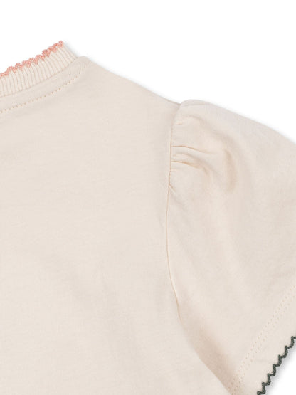 Konges Sløjd Cream Famo Ice Cream Graphic Puff Sleeve T-Shirt image 4