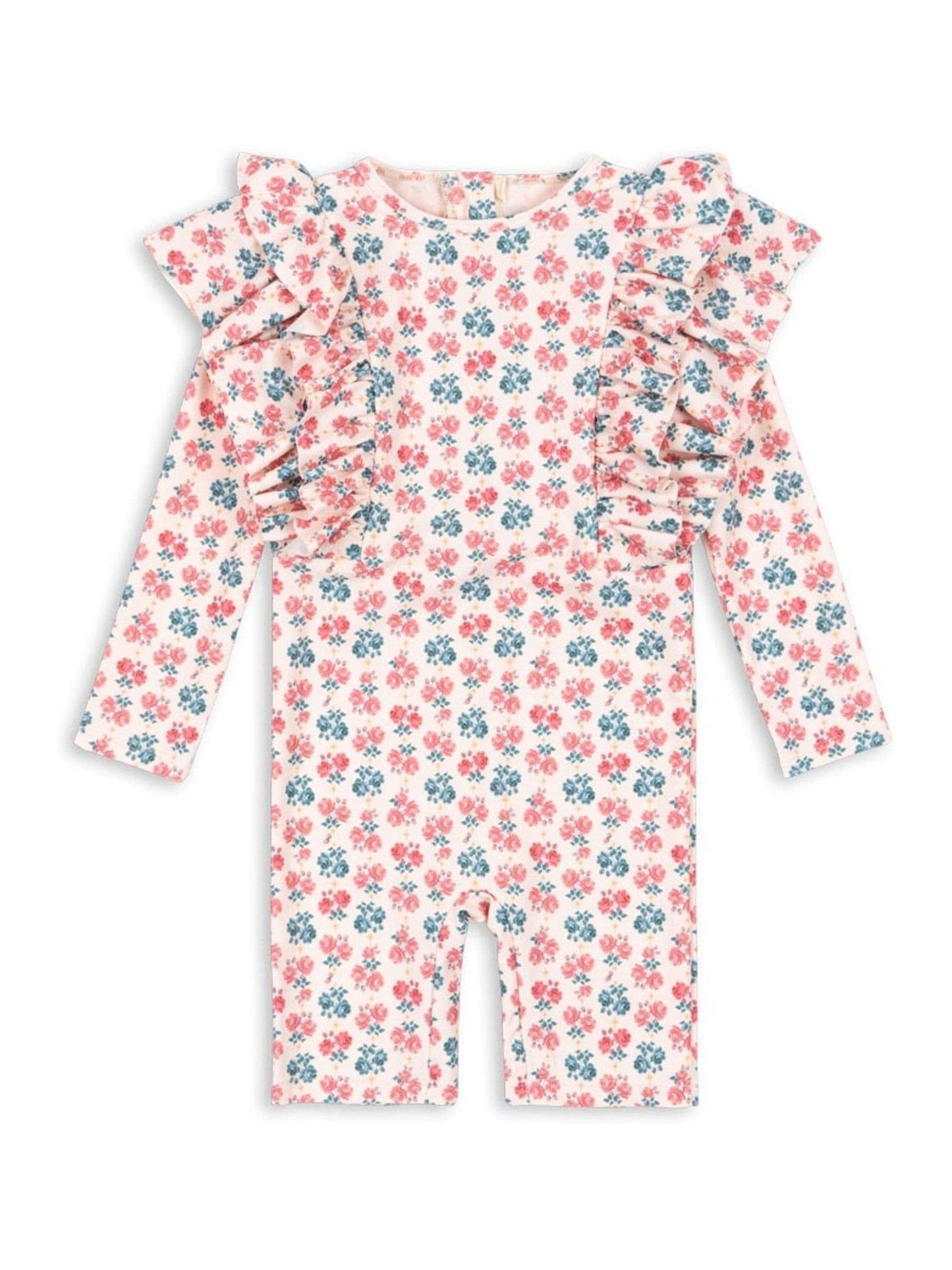 Konges Sløjd Pink Manuca Frill Swim UV Onesie Rashvest image 1