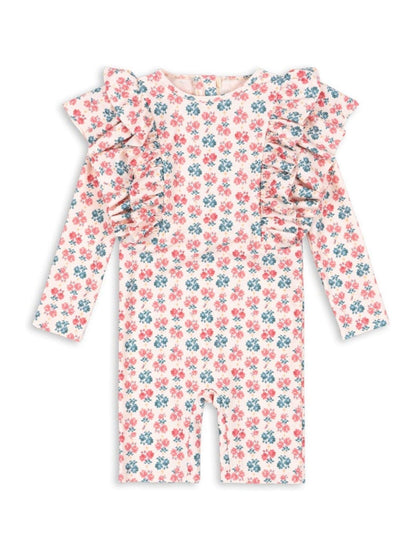 Konges Sløjd Pink Manuca Frill Swim UV Onesie Rashvest image 1
