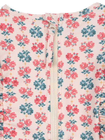 Konges Sløjd Pink Manuca Frill Swim UV Onesie Rashvest image 4