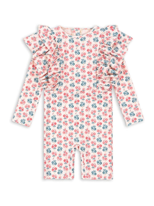 Konges Sløjd Pink Manuca Frill Swim UV Onesie Rashvest image 1