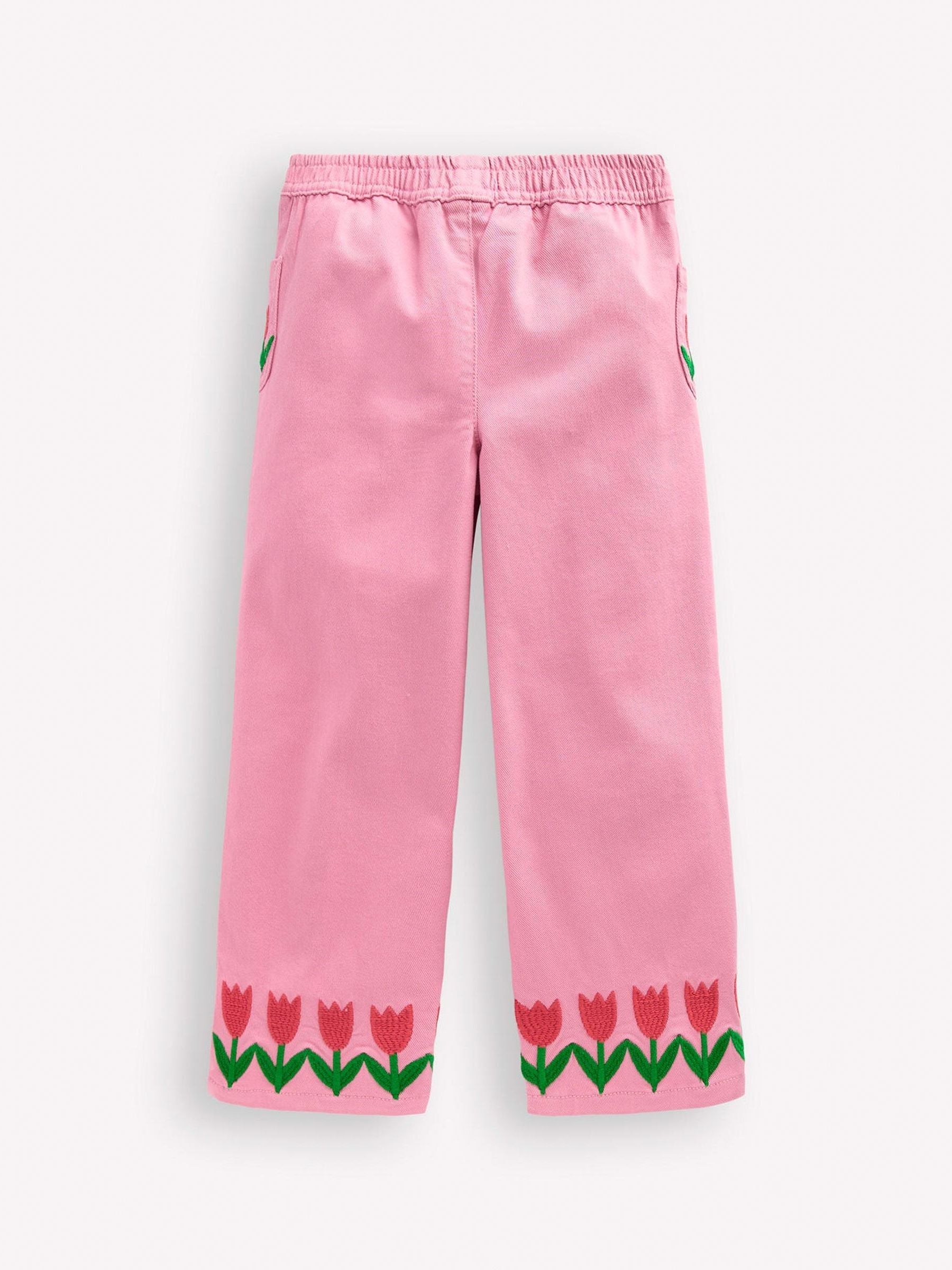 Boden Pink Wide Leg Pull-on Trousers image 6