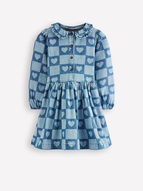 Dsiney Kidz - Boden Blue Pretty Heart Shirt Dress image 1