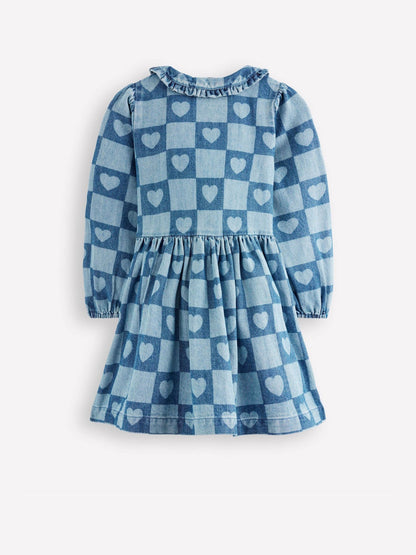 Dsiney Kidz - Boden Blue Pretty Heart Shirt Dress image 2