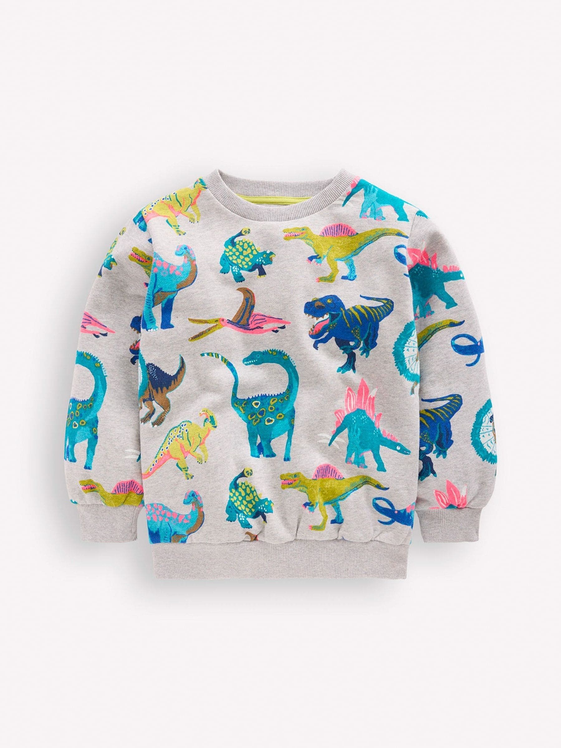 Dsiney Kidz - Boden Grey Dino Everyday Printed Sweatshirt image 2