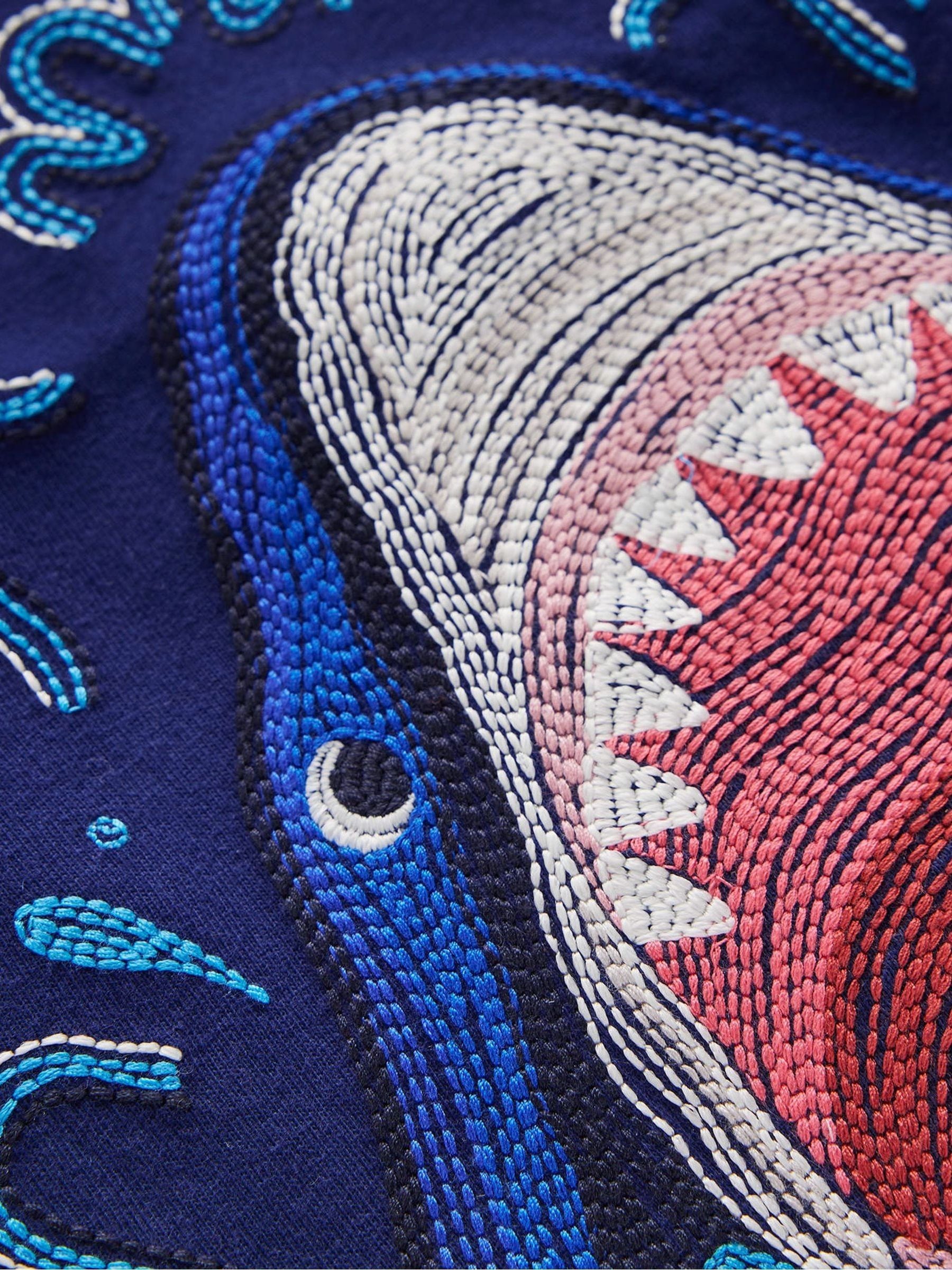 Boden Blue Shark Glow Superstitch T-Shirt image 3