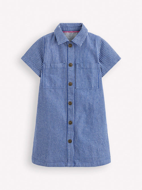 Boden Blue Denim Shirt Dress image 1