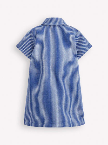 Boden Blue Denim Shirt Dress image 2