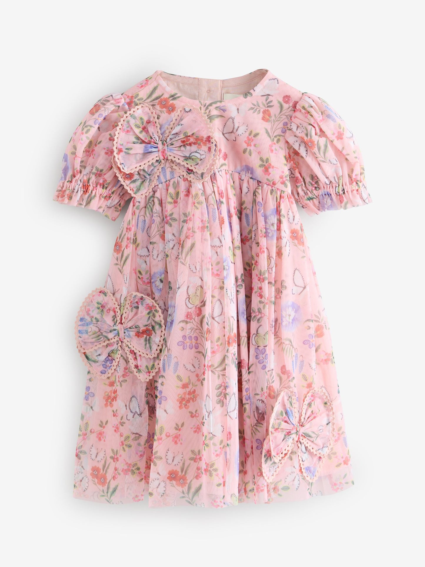 Dsiney Kidz - Pink Floral Cath Kidston Short Sleeve Corsage Dress (3mths-7yrs) image 1