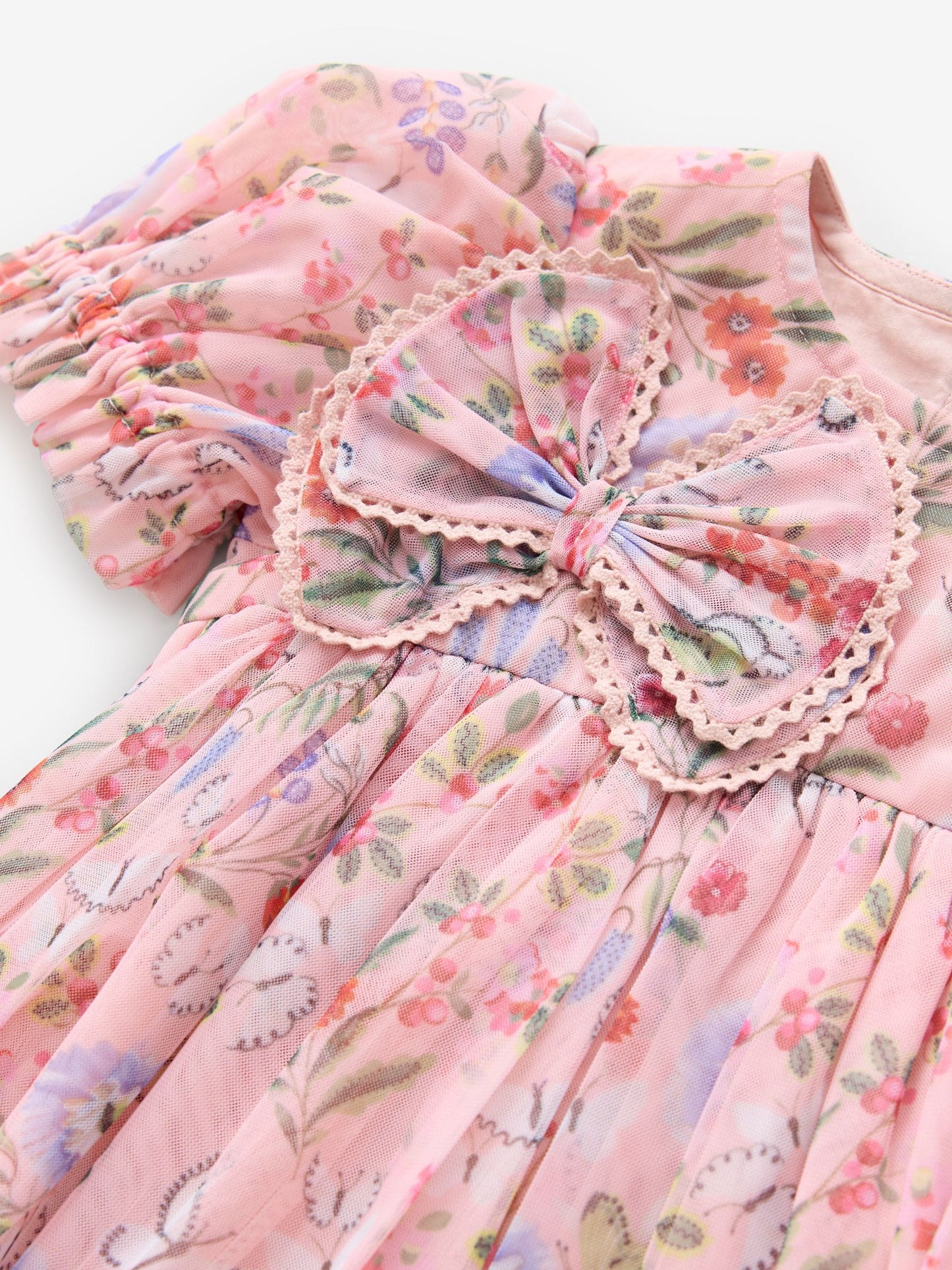 Dsiney Kidz - Pink Floral Cath Kidston Short Sleeve Corsage Dress (3mths-7yrs) image 4