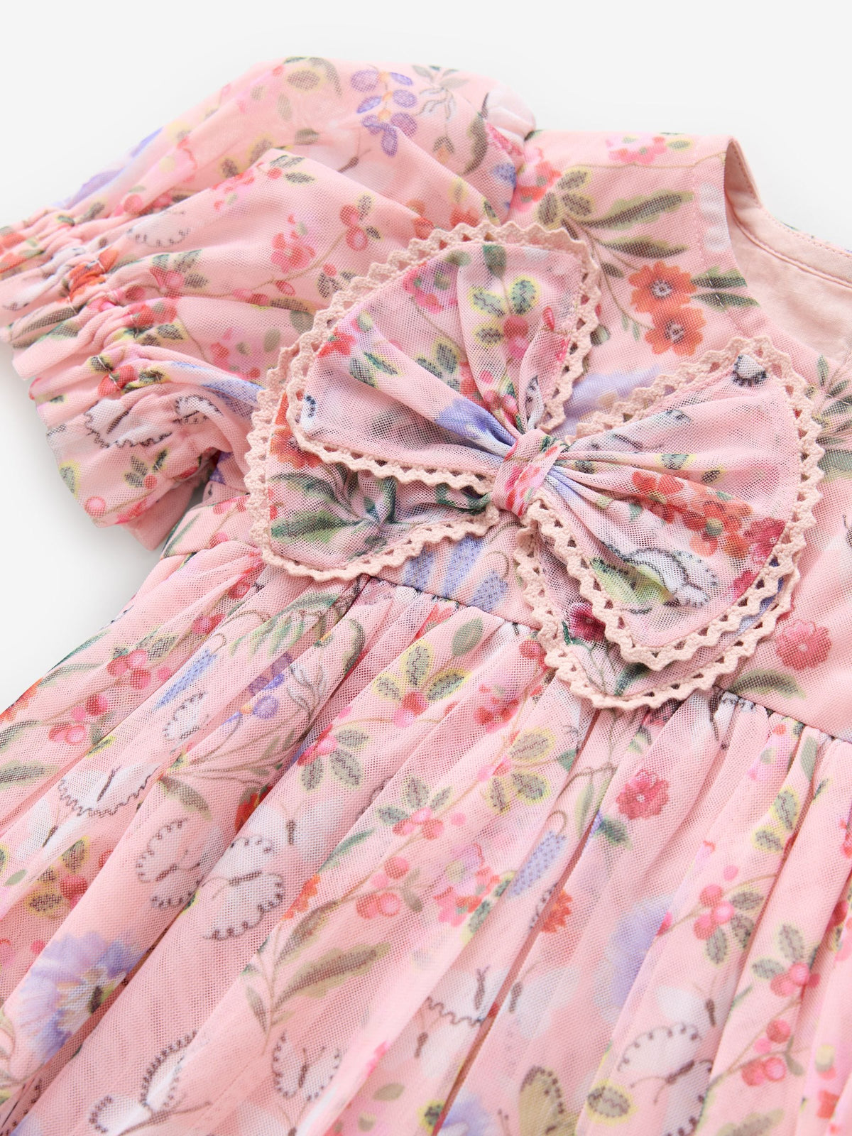 Dsiney Kidz - Pink Floral Cath Kidston Short Sleeve Corsage Dress (3mths-7yrs) image 4