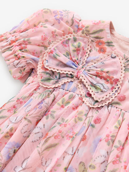 Dsiney Kidz - Pink Floral Cath Kidston Short Sleeve Corsage Dress (3mths-7yrs) image 4
