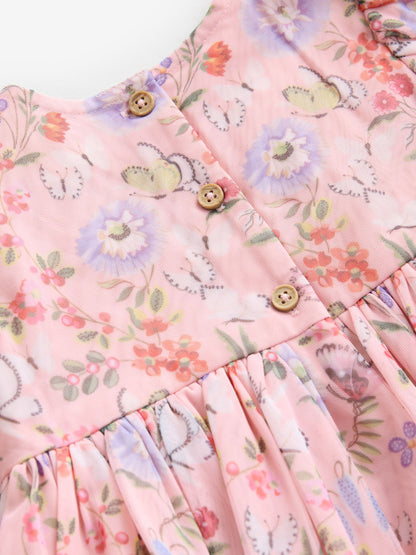 Dsiney Kidz - Pink Floral Cath Kidston Short Sleeve Corsage Dress (3mths-7yrs) image 5