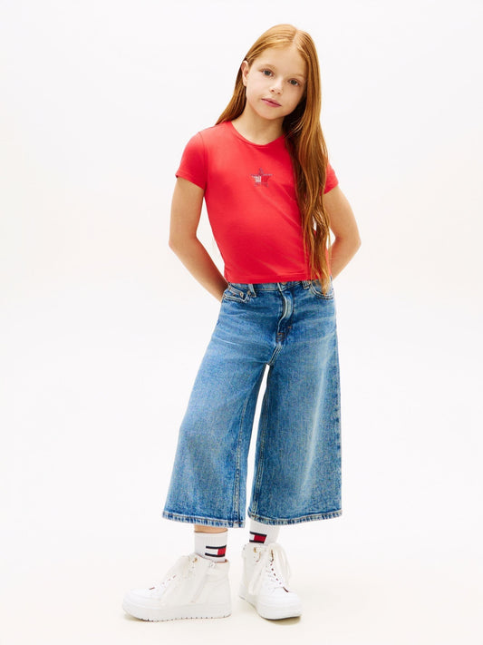 Tommy Hilfiger Red Extra Slim Star Flag T-Shirt image 2