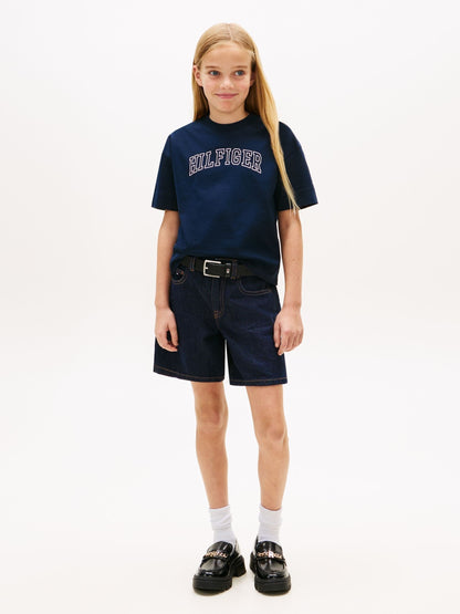 Tommy Hilfiger Blue Logo Jersey Crew Neck T-Shirt image 2