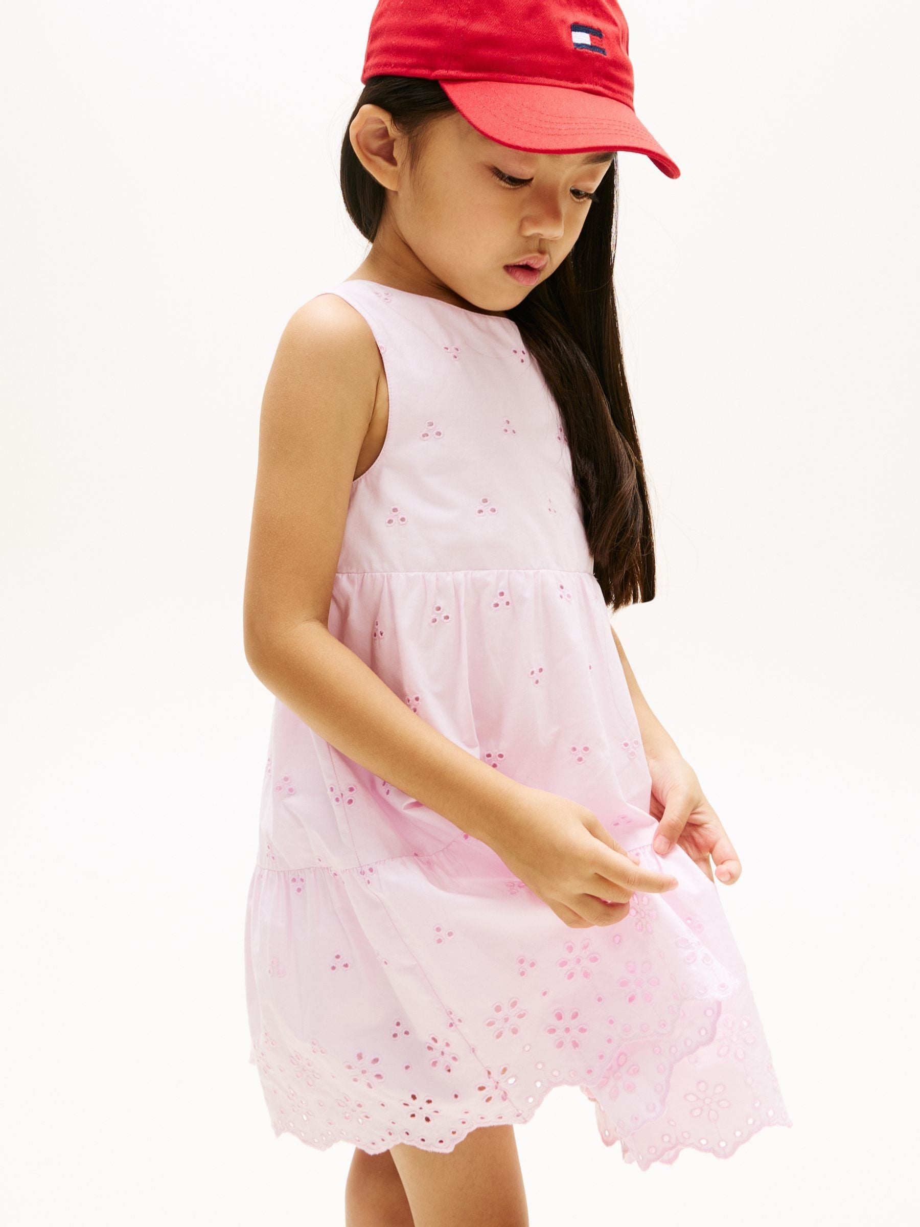 Tommy Hilfiger Pink Back Bow Broderie Anglaise Dress image 2