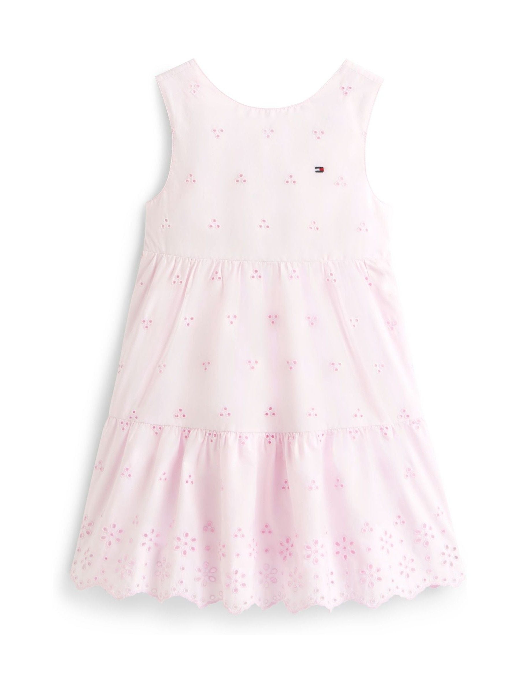 Tommy Hilfiger Pink Back Bow Broderie Anglaise Dress image 5