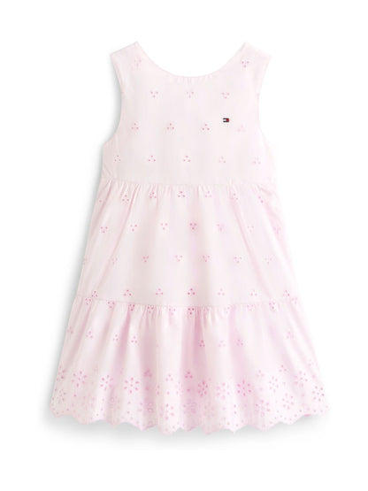 Tommy Hilfiger Pink Back Bow Broderie Anglaise Dress image 5