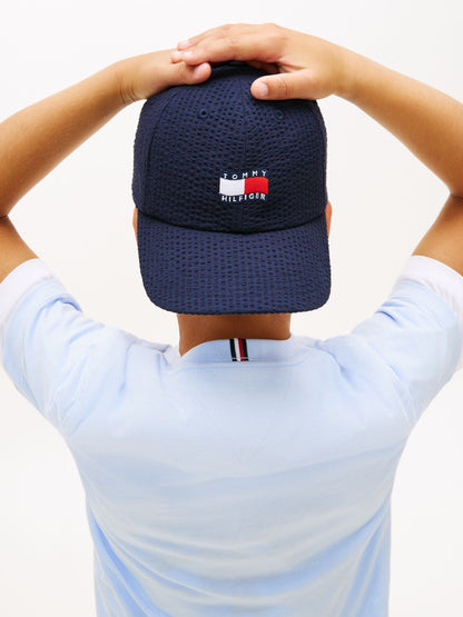 Tommy Hilfiger Sky Blue Essential Flag Embroidery Crew Neck T-Shirt image 4