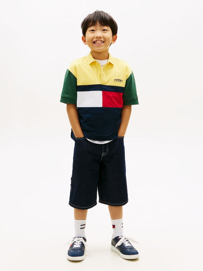 Dsiney Kidz - Tommy Hilfiger Yellow Colourblocked Pique Polo Shirt image 2